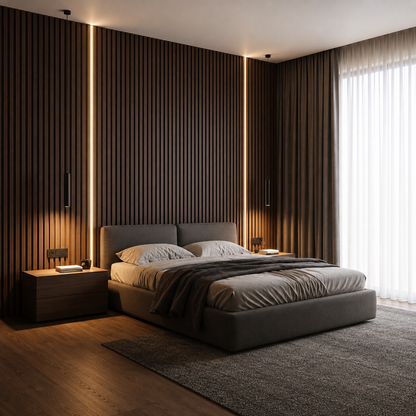 Flexible Acoustic Slat Panel – 270 × 110 cm