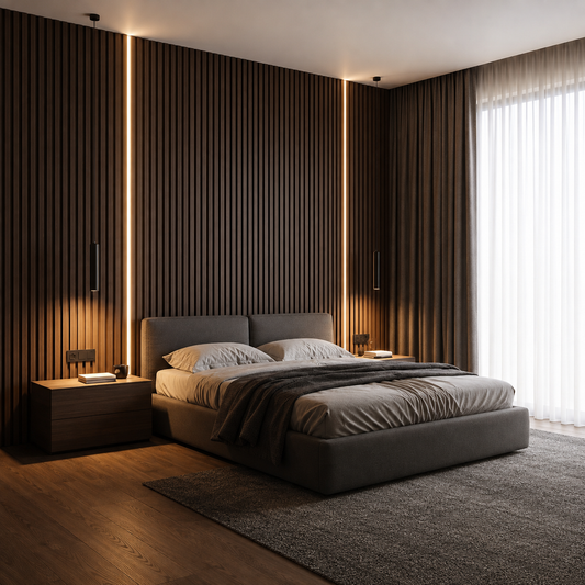 Flexible Acoustic Slat Panel – 270 × 110 cm